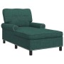Sillón reclinable con cojín Verde oscuro 91 x 157 x 91 cm tela en Divanes | Comprar online en Foru.es