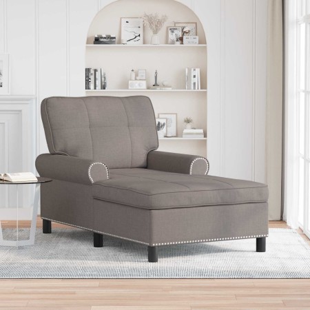 Sillón reclinable con cojín Taupé 91 x 157 x 91 cm tela en Divanes | Comprar online en Foru.es