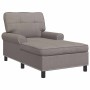 Sillón reclinable con cojín Taupé 91 x 157 x 91 cm tela en Divanes | Comprar online en Foru.es