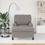 Sillón reclinable con cojín Taupé 91 x 157 x 91 cm tela en Divanes | Comprar online en Foru.es