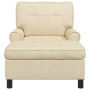 Sillón reclinable con cojín Crema 91 x 157 x 91 cm tela en Divanes | Comprar online en Foru.es