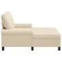 Sillón reclinable con cojín Crema 91 x 157 x 91 cm tela en Divanes | Comprar online en Foru.es