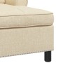 Sillón reclinable con cojín Crema 91 x 157 x 91 cm tela en Divanes | Comprar online en Foru.es