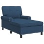 Sillón reclinable con cojín Azul 91 x 157 x 91 cm tela en Divanes | Comprar online en Foru.es