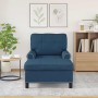 Sillón reclinable con cojín Azul 91 x 157 x 91 cm tela en Divanes | Comprar online en Foru.es