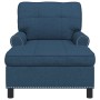 Sillón reclinable con cojín Azul 91 x 157 x 91 cm tela en Divanes | Comprar online en Foru.es