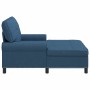 Sillón reclinable con cojín Azul 91 x 157 x 91 cm tela en Divanes | Comprar online en Foru.es