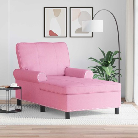 Sillón reclinable con cojín Rosa 91 x 157 x 91 cm tela en Divanes | Comprar online en Foru.es