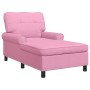 Sillón reclinable con cojín Rosa 91 x 157 x 91 cm tela en Divanes | Comprar online en Foru.es