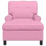 Sillón reclinable con cojín Rosa 91 x 157 x 91 cm tela en Divanes | Comprar online en Foru.es