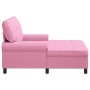 Sillón reclinable con cojín Rosa 91 x 157 x 91 cm tela en Divanes | Comprar online en Foru.es