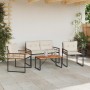 Juego de muebles de exterior con cojín 4 pcs Crema en Conjuntos de jardín | Comprar online en Foru.es