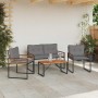 Juego de muebles de exterior con cojín 4 pcs Gris Claro en Conjuntos de jardín | Comprar online en Foru.es
