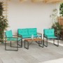 Juego de muebles de exterior con cojín 4 pcs Tuquesa en Conjuntos de jardín | Comprar online en Foru.es