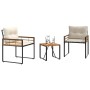 Juego de muebles de exterior con cojín 3 pcs Crema en Conjuntos de jardín | Comprar online en Foru.es
