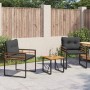 Juego de muebles de exterior con cojín 3 pcs Gris Oscuro en Conjuntos de jardín | Comprar online en Foru.es