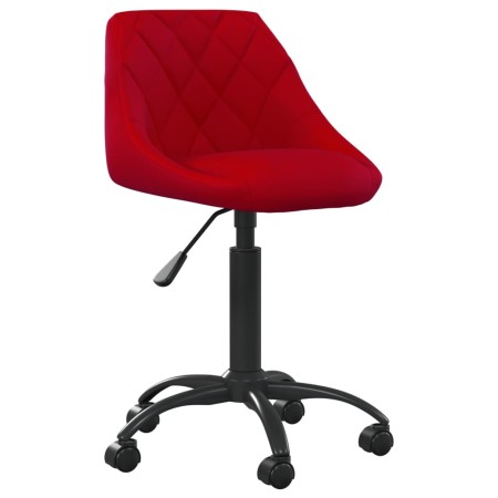 Silla de oficina de terciopelo rojo tinto en Sillas de oficina | Comprar online en Foru.es