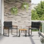 Juego de muebles de exterior con cojín 3 pcs Gris Oscuro en Conjuntos de jardín | Comprar online en Foru.es