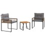 Juego de muebles de exterior con cojín 3 pcs Gris Claro en Conjuntos de jardín | Comprar online en Foru.es