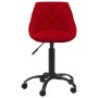 Silla de oficina de terciopelo rojo tinto en Sillas de oficina | Comprar online en Foru.es