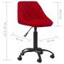 Silla de oficina de terciopelo rojo tinto en Sillas de oficina | Comprar online en Foru.es