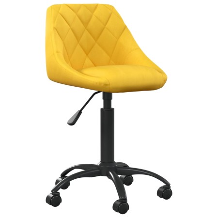 Silla de oficina de terciopelo amarilla mostaza en Sillas de oficina | Comprar online en Foru.es