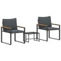 Juegos de muebles con cojín 3 pcs Gris y Gris Oscuro Ratán en Conjuntos de jardín | Comprar online en Foru.es