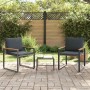 Juegos de muebles con cojín 3 pcs Gris y Gris Oscuro Ratán en Conjuntos de jardín | Comprar online en Foru.es