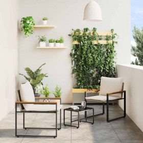 Juegos de muebles con cojín 3 pcs Beige y crema Ratán en Conjuntos de jardín | Comprar online en Foru.es