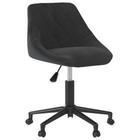 Silla de comedor giratoria de terciopelo negro en Sillas de comedor | Comprar online en Foru.es