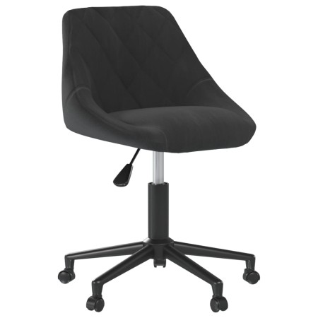 Silla de comedor giratoria de terciopelo negro en Sillas de comedor | Comprar online en Foru.es