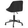Silla de comedor giratoria de terciopelo negro en Sillas de comedor | Comprar online en Foru.es
