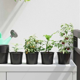 Maceta de flores 50 pcs Negro Ø 15 x 12.5 cm Plástico en Macetas y jardineras | Comprar online en Foru.es
