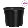 Maceta de flores 50 pcs Negro Ø 15 x 12.5 cm Plástico en Macetas y jardineras | Comprar online en Foru.es
