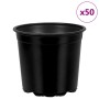 Maceta de flores 50 pcs Negro Ø 15 x 12.5 cm Plástico en Macetas y jardineras | Comprar online en Foru.es
