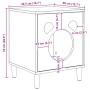 Casa para Gatos Roble ahumado 42,5 x 40 x 52,5 cm en Mobiliario para gatos | Comprar online en Foru.es