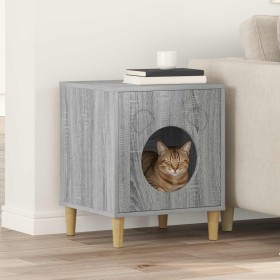 Casa para Gatos Gris Sonoma 42,5 x 40 x 52,5 cm en Mobiliario para gatos | Comprar online en Foru.es