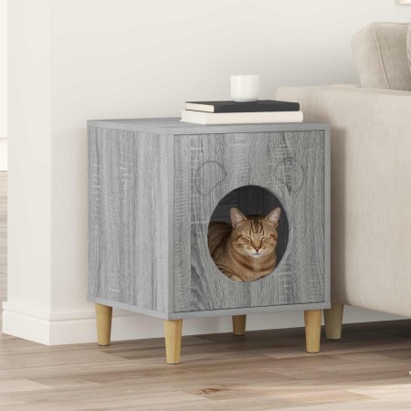Casa para Gatos Gris Sonoma 42,5 x 40 x 52,5 cm en Mobiliario para gatos | Comprar online en Foru.es