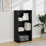 Estante de libros Roble Negro 60 x 30 x 76.5 cm en Librerías y estanterías | Comprar online en Foru.es