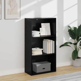 Estante de libros Roble Negro 60 x 30 x 76.5 cm en Librerías y estanterías | Comprar online en Foru.es