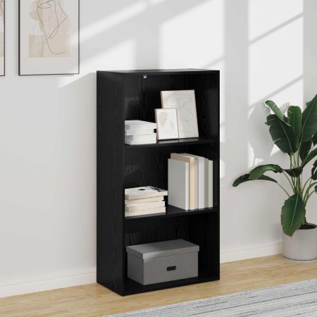 Estante de libros Roble Negro 60 x 30 x 76.5 cm en Librerías y estanterías | Comprar online en Foru.es