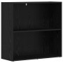 Estante de libros Roble Negro 60 x 30 x 76.5 cm en Librerías y estanterías | Comprar online en Foru.es