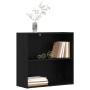 Estante de libros Roble Negro 60 x 30 x 76.5 cm en Librerías y estanterías | Comprar online en Foru.es