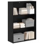 Estante de libros Roble Negro 60 x 30 x 76.5 cm en Librerías y estanterías | Comprar online en Foru.es
