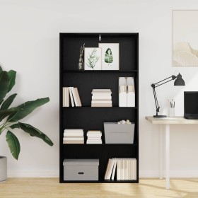 Librería Roble Negro 80 x 30 x 151,5 cm Madera de ingeniería en Librerías y estanterías | Comprar online en Foru.es