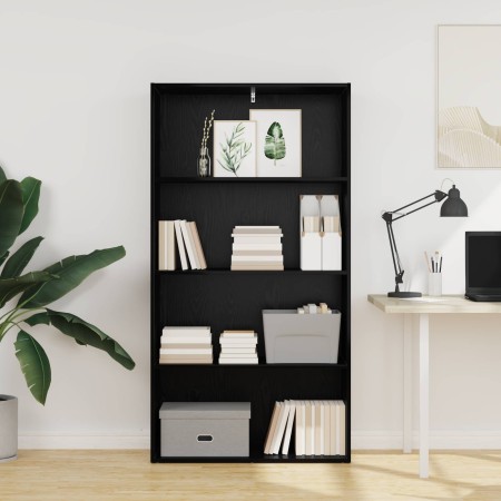 Librería Roble Negro 80 x 30 x 151,5 cm Madera de ingeniería en Librerías y estanterías | Comprar online en Foru.es