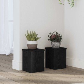 Soporte de plantas 2 pcs Roble Negro 15 x 15 x 20 cm en Soportes para macetas | Comprar online en Foru.es