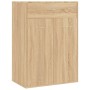 Mueble zapatero de madera contrachapada color roble 60x35x84cm en Zapateros y organizadores de calzado | Comprar online en Foru.