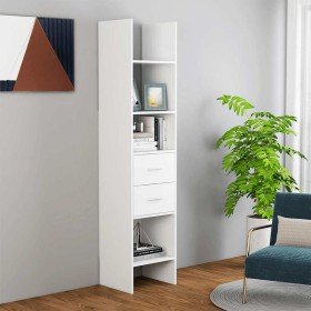 Estantería librería madera contrachapada blanco 40x35x180 cm en Librerías y estanterías | Comprar online en Foru.es