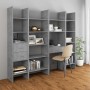 Estantería de madera contrachapada gris hormigón 40x35x180 cm en Librerías y estanterías | Comprar online en Foru.es